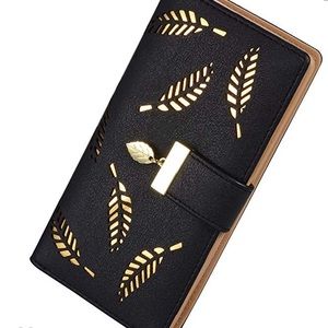 Coventavenue - Black & Gold Leaf Wallet